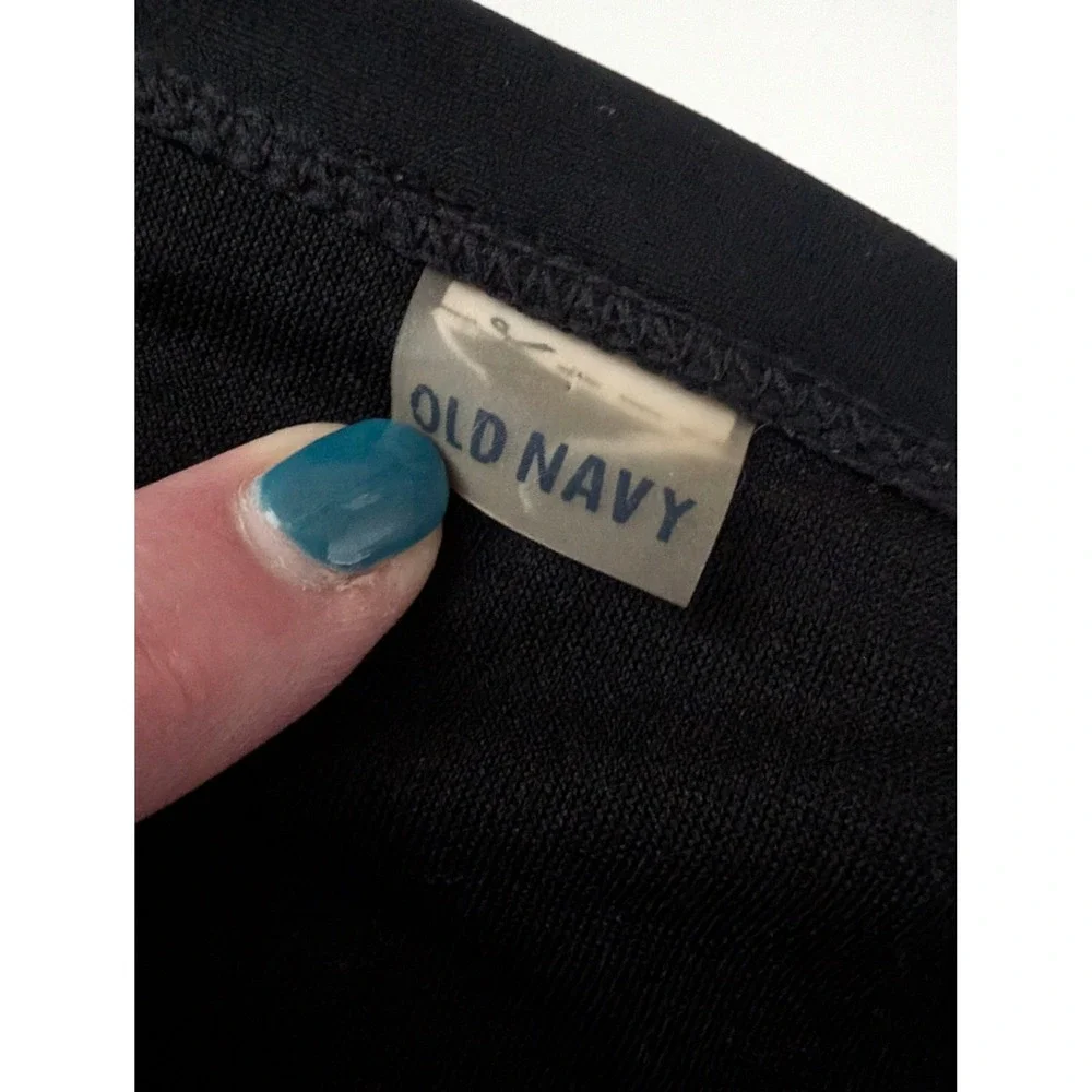 Old Navy Womens High Waisted Bikini Bottoms Black Solid Swim Briefs Mid Rise